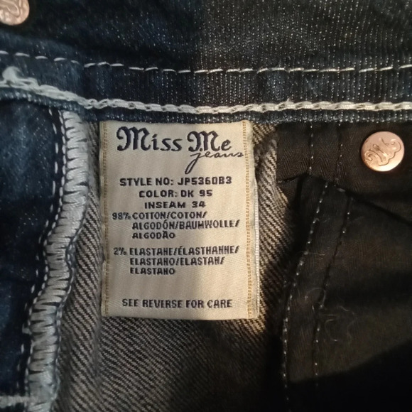 Miss Me Y2K Boot style rodeo cowgirl women's jeans sz 26 - Picture 8 of 9